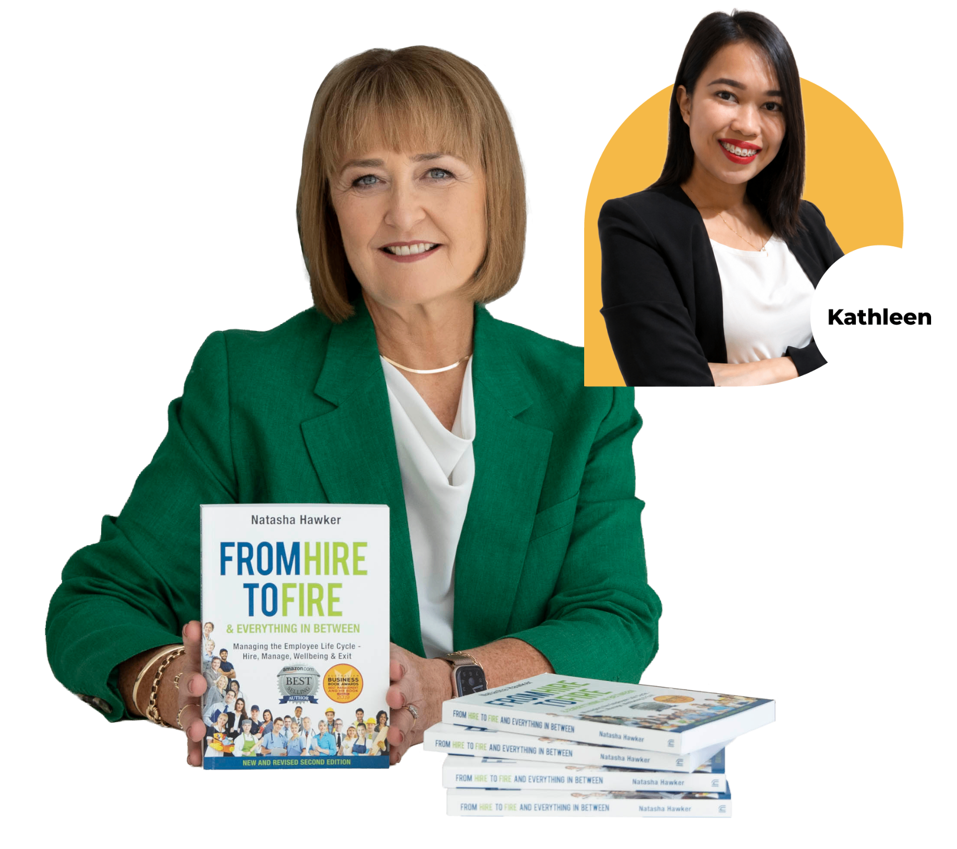 Natasha Hawker with her virtual assistant Kathleen